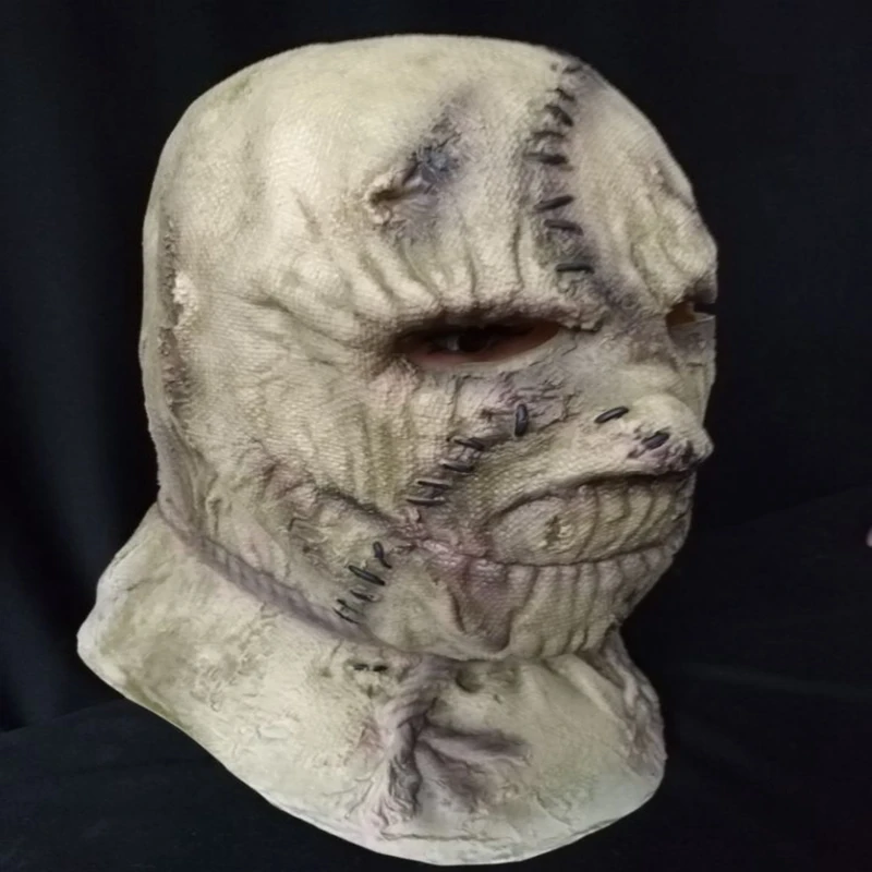 Страшная страшная латексная маска полная голова страшный сгоревший человек
