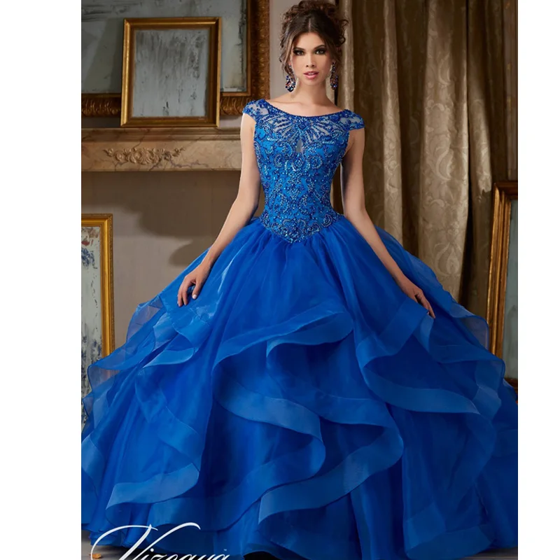 Vestido 15 anos Синий Красный Бальные платья Ювелирные Бальные платья Дешевые Бальные платья Vestidos Бальные платья - Цвет: same as pic