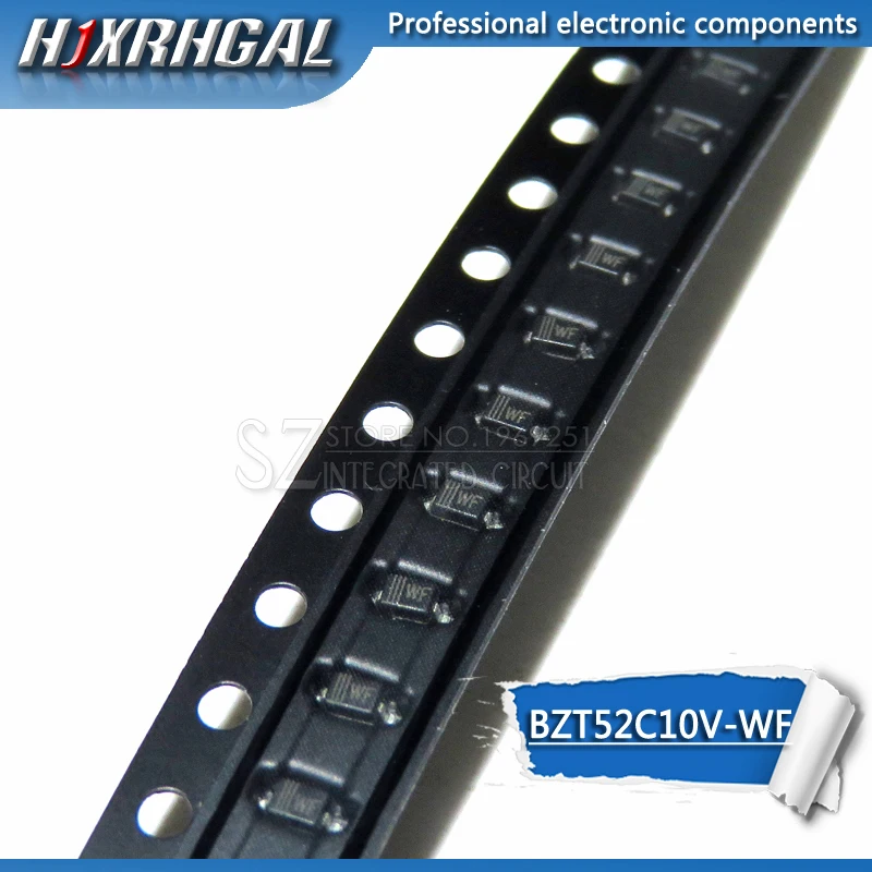 1reel 3000pcs Zener diode BZT52C10V BZT52C SOD-323/123 WF SMD new and original HJXRHGAL | Электронные компоненты и