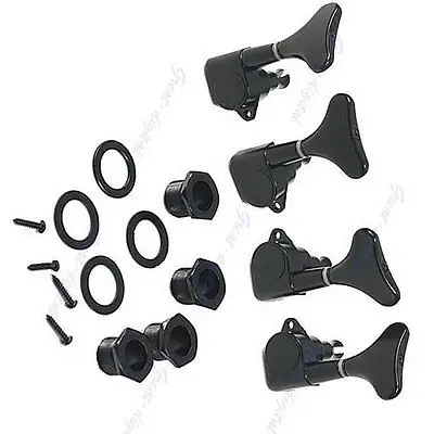 

Guitar Sealed Tuners Tuning Pegs Machine Heads 2R2L For 4 String Bass Black new