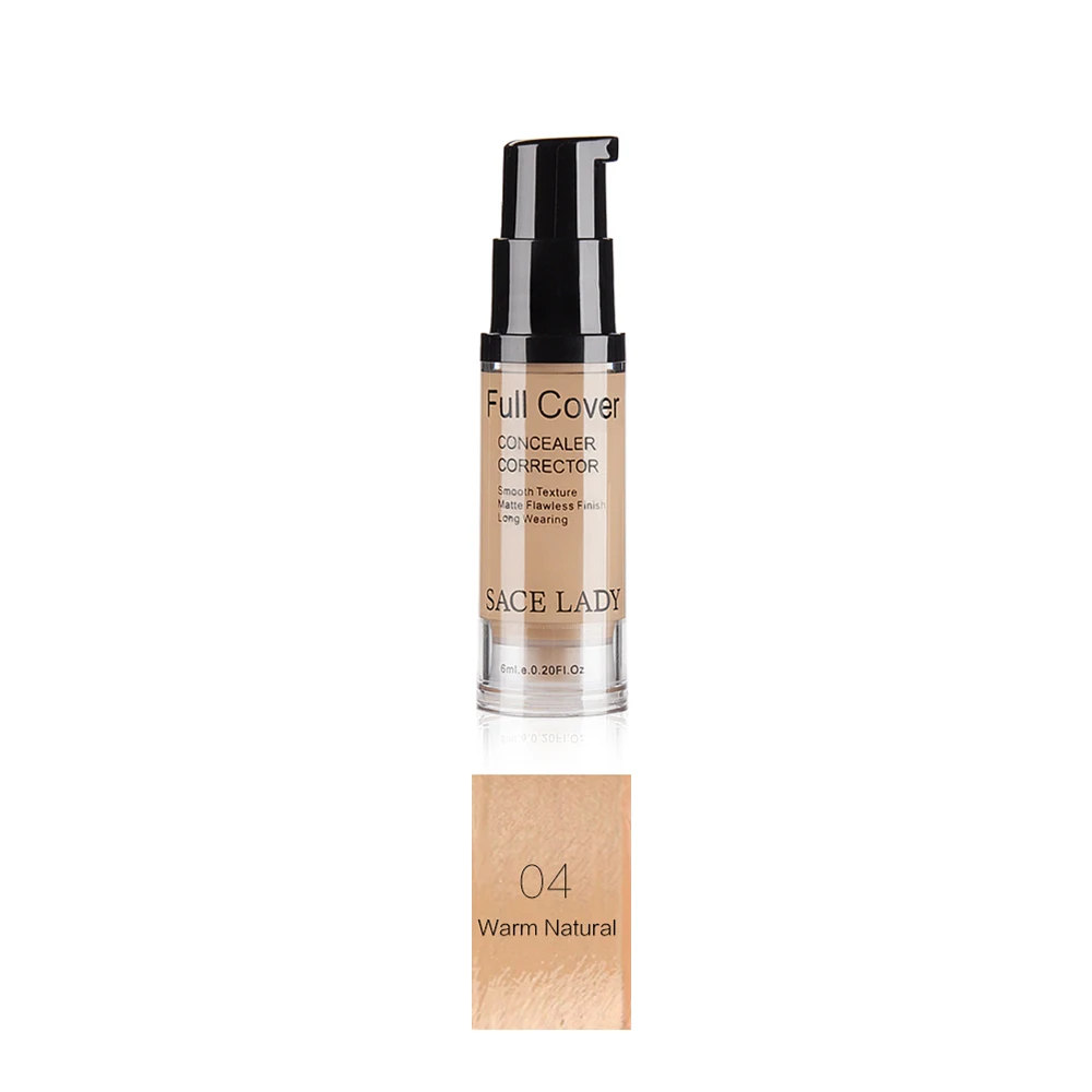 04 Warm Natural 6 цветов матовый светлый тональный крем Полное покрытие основа контроль масла увлажняющий лица натуральный макияж - Цвет: 04 Warm Natural