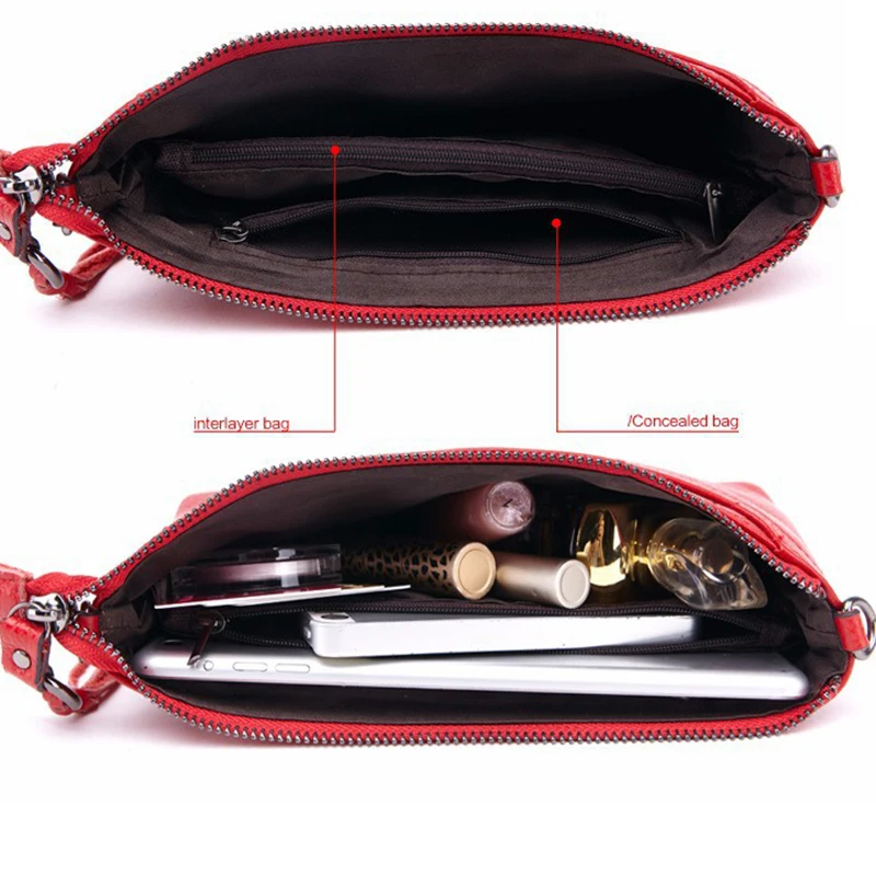 Женская Повседневная мини сумка Moxi однотонная из натуральной воловьей кожи на