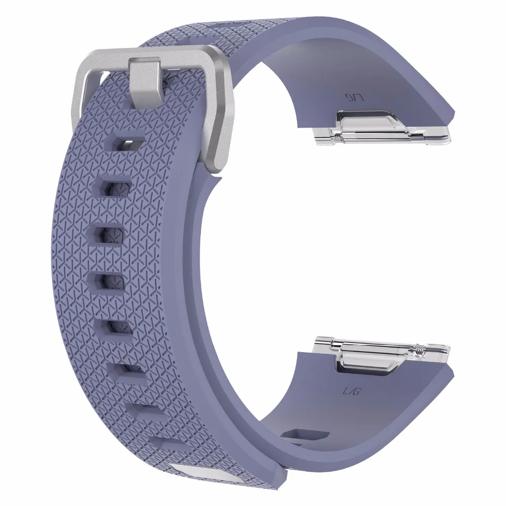 Мягкий спортивный сменный силиконовый ремень для Fitbit ionic умный браслет часы с металлической застежкой из нержавеющей стали
