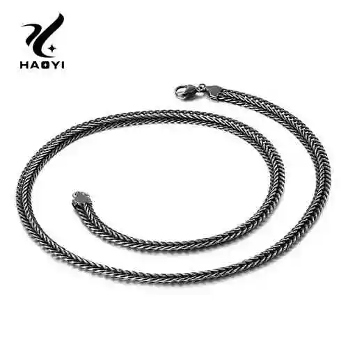 HaoYi 316 из нержавеющей стали змея цепочка на шею для мужчин модные туфли в стиле