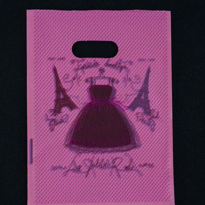 100pcs 15X20 см, бант-бабочка лотоса с кружевом в виде розочек, Пластик сумки 11 Цвета, ювелирное изделие, подарок сумка мешочки для ювелирных изделий мешки для упаковки - Цвет: 8