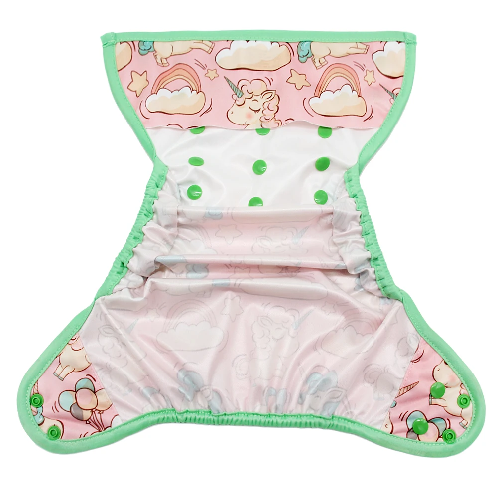 

Goodbum New Arrival 1PC Washable Cloth Diaper Cover Double Gusset Nappy PUL Suit 3-15kgs Adjustable Cloth Baby Nappies