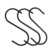 3 шт. форменные Крючки из нержавеющей стали S кухонные Rustproof S тип крючки для подвешивания кастрюль чашки сумки полотенца(черный