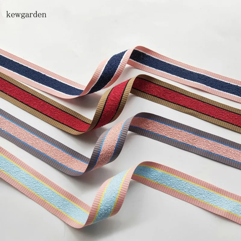 

Kewgarden 25 mm 1" Grosgrain Knitting Ribbons Handmade Tape Packing Webbing DIY Hair Bow Earrings Satin Ribbon Riband 10 Yards