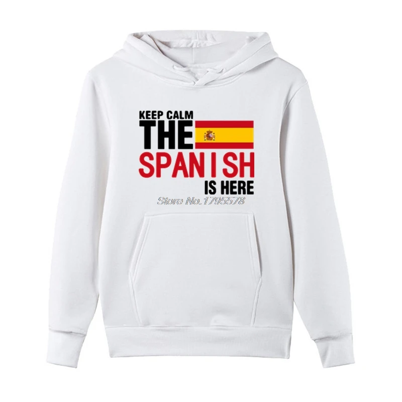 Мужские свитшоты с надписью Keep Calm The Spain Is Here куртки-новинки худи из хлопкового