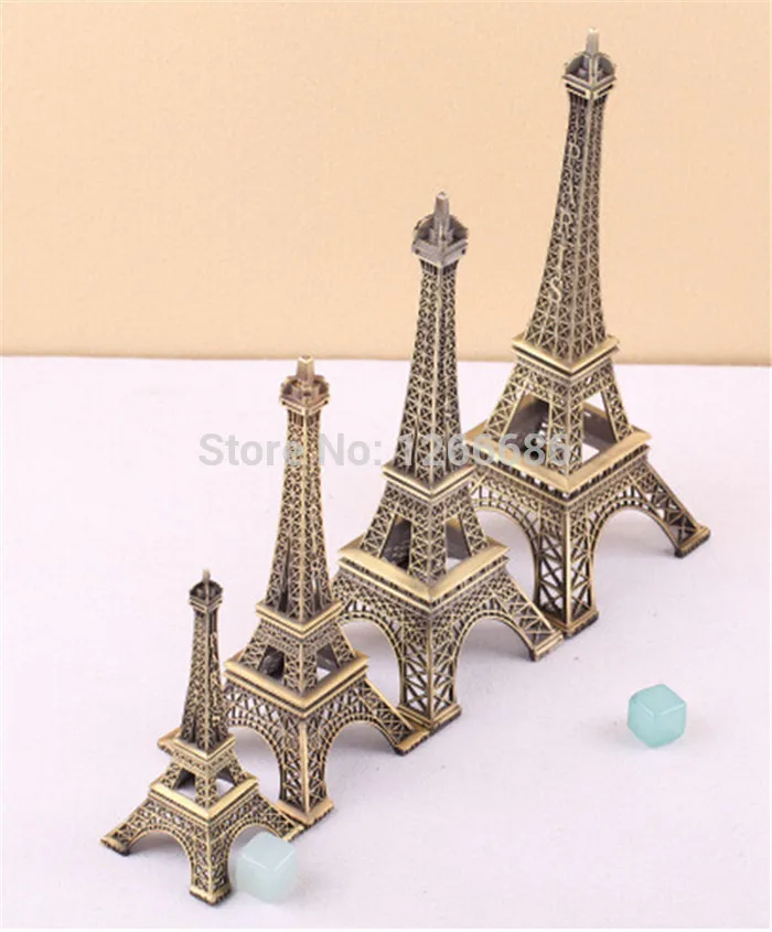 80psc/lot Paris Eiffel Tower Figurine Imitation Statue Souvenir 25 cm