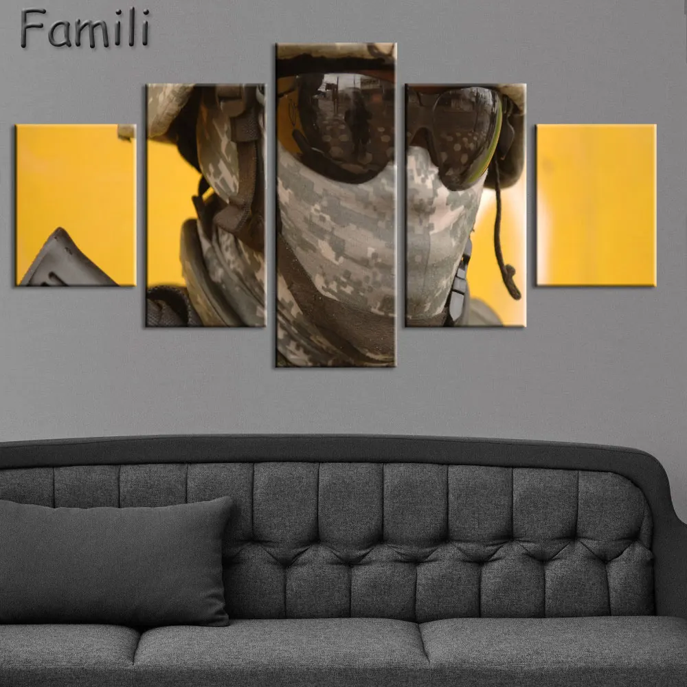 

Печать HD, 5 панелей, абстрактная плоская картина, картина с изображением солдат на холсте, Настенная картина, Современный домашний декор, печ...