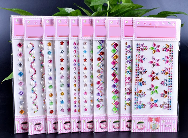 1 шт. 10cmX24.5cm алмазные хрустальные наклейки &quotКамни&quot лист Дети DIY искусство