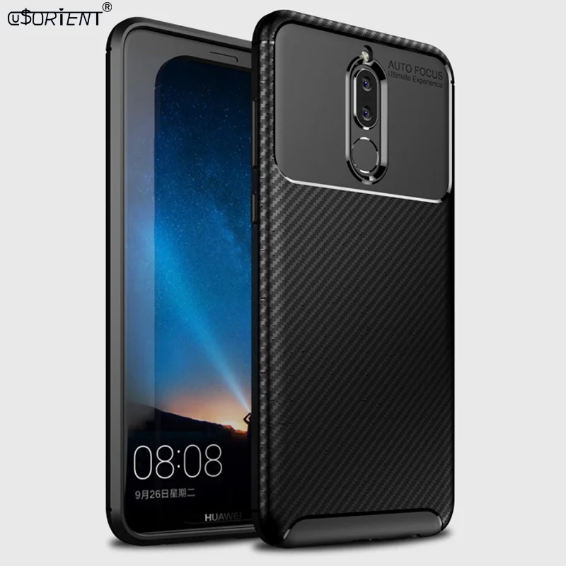 Чехол для Huawei Nova 2i чехол Mate 10 Lite бампер из углеродного волокна задняя крышка