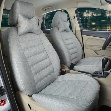 Grey 2 AutoDecorun льна ткань подушки сиденья автомобиля для Infiniti qx50 Чехлы наборы аксессуаров протекторы сиденья стайлинга автомобилей 2013 - Название цвета: Grey 2