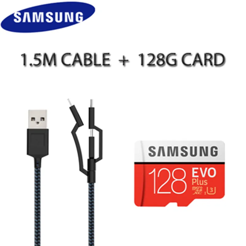 128GCable Samsung 32 Гб 64 Гб micro sd карта памяти EVO Plus 128 Гб 64 Гб класс 10 TF карта C10 SDHC/SDXC UHS-1 Sdcard micro sd карта памяти - Емкость: 128GCable