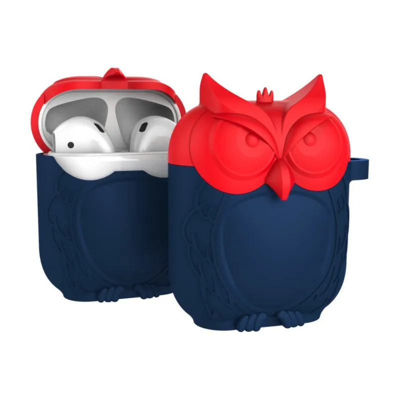 Совместимый AirPods силиконовый защитный чехол Чехол Сова Форма силиконовый ударопрочный водонепроницаемый защитный корпус чехол для AirPods