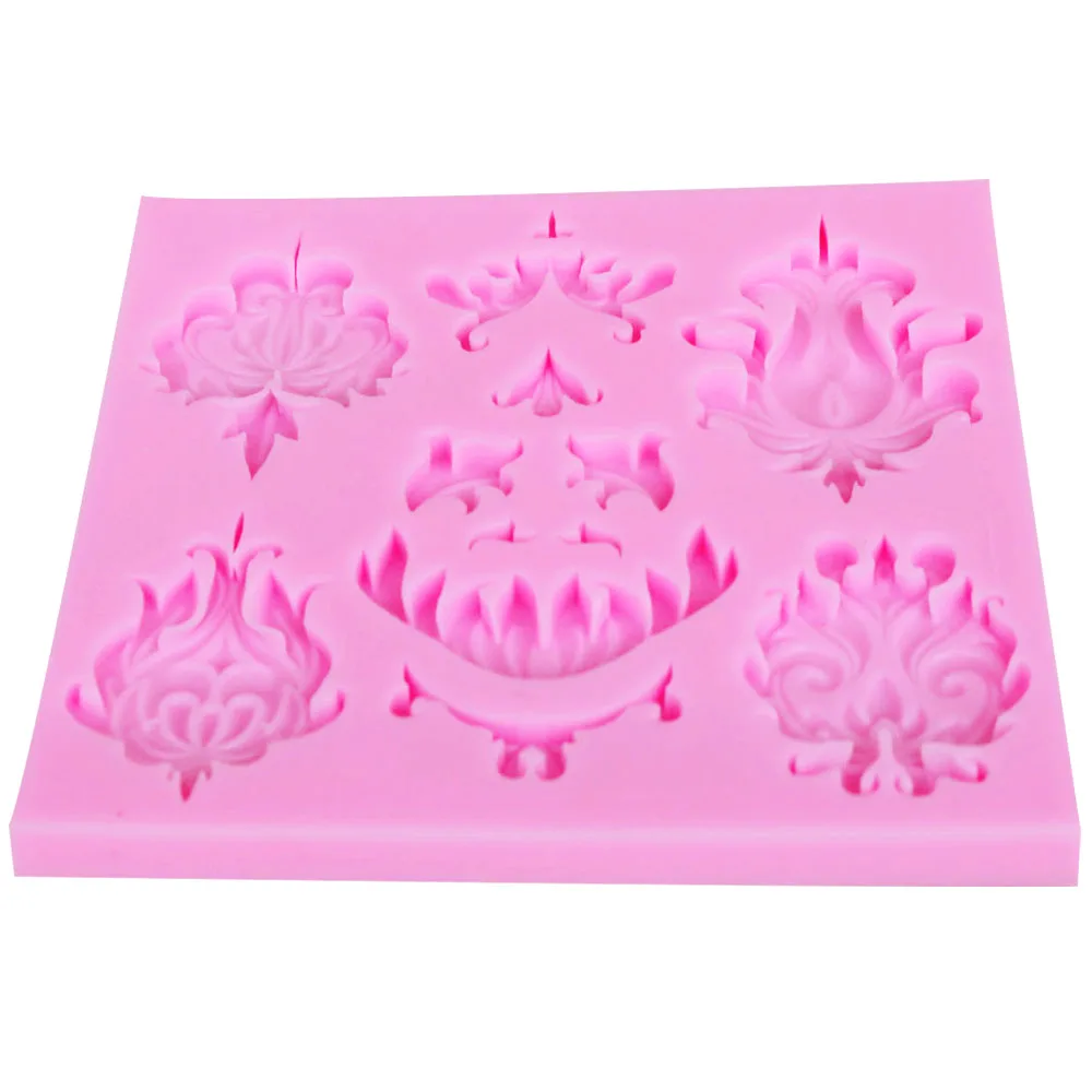 10PCS/SET M325 European Relief Silicone Fondant Cake Mold Baby Party Chocolate Clay Candy Decorating Tools 13.7*12.7*1CM | Дом и сад