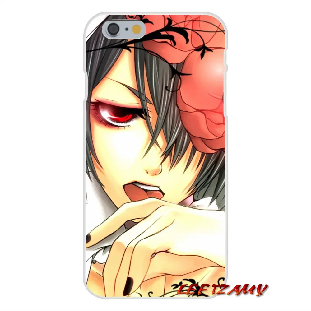 Силиконовый чехол для телефона японского аниме Black Butler Kuroshitsuji iPhone X XR XS MAX 4 4S 5 5S 5C SE