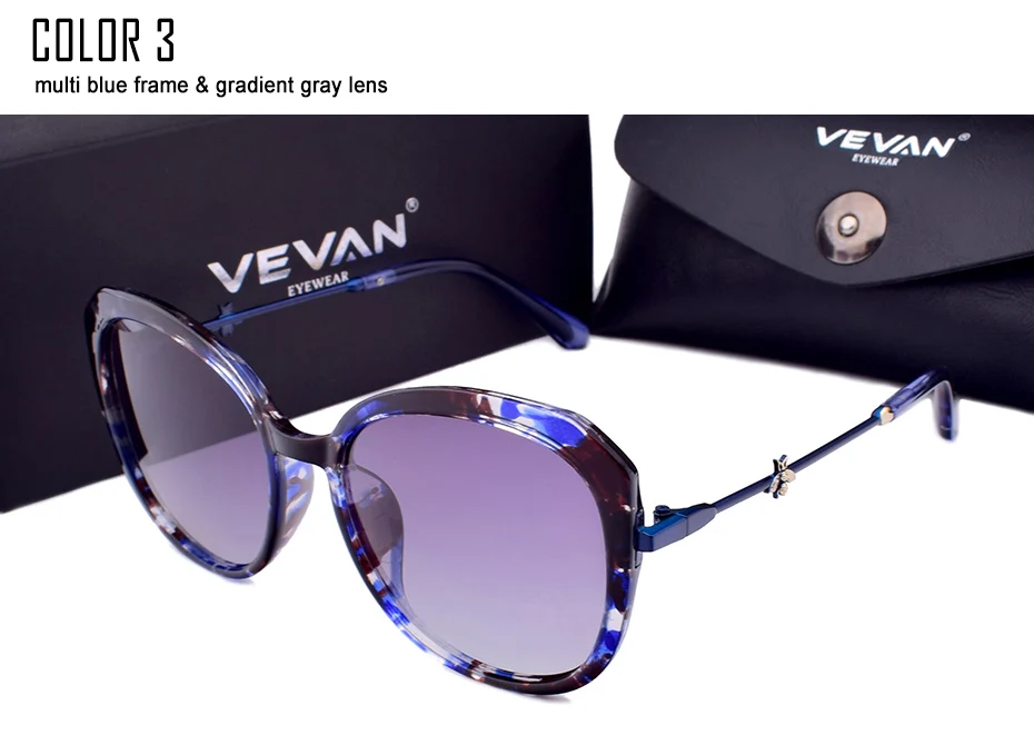 gradient gray VEVAN, модные квадратные солнцезащитные очки для женщин, поляризационные, UV400, брендовые, Ретро стиль, градиентные, солнцезащитные очки, Роскошные, oculos de sol feminino - Цвет линз: gradient gray