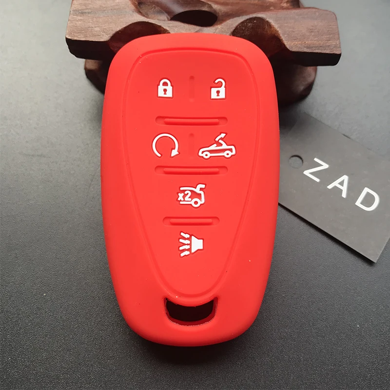 ZAD Silicone Car Key Cover Case For Chevrolet Chevy Camaro Keyless Entry 6 Buttons Smart Remote shell skin FOB Car-stying | Автомобили и