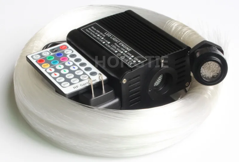 Новый 16 Вт RGBW Волокно оптическое звезда верхнего света комплект + 28key РФ 550 шт. * 0.75