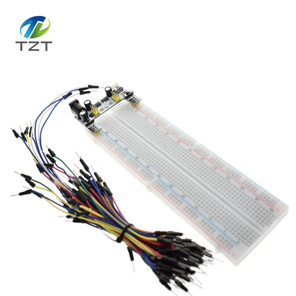 MB102 Интерфейс макет Питание модуль MB 102 для Arduino DIY Kit Белый DC 7 12V 2 канала доска|module