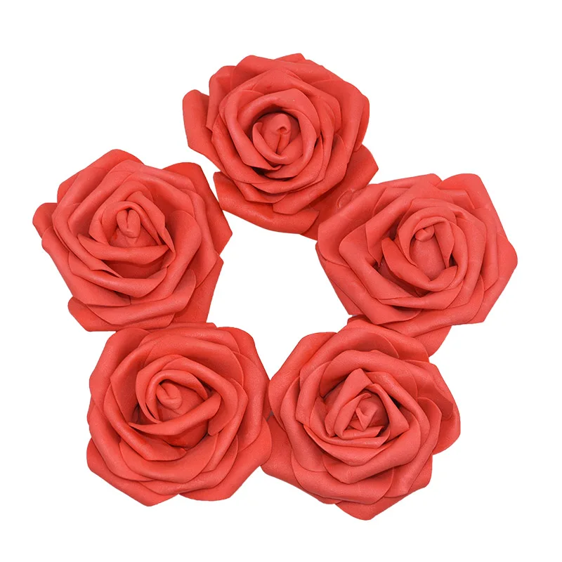 F06 Red 5/10 шт 10 см большая Роза из пенополиэтилена Искусственные цветы розы для свадебного украшения дома DIY ВЕНОК Букет Скрапбукинг цветок розы - Цвет: F06 Red