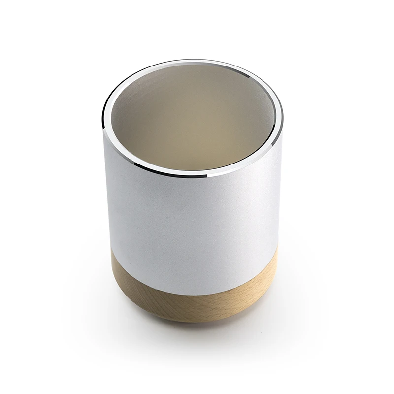 Металлический держатель для карандашей и ручек круглый алюминиевый настольный