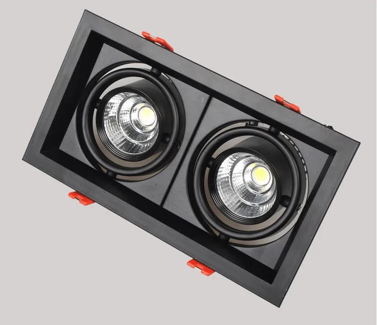 1 Uds negro Super brillante empotrado cuadrado LED regulable Downlight COB 10w 20W 30w llevó la luz del punto LED de decoración de la lámpara de techo