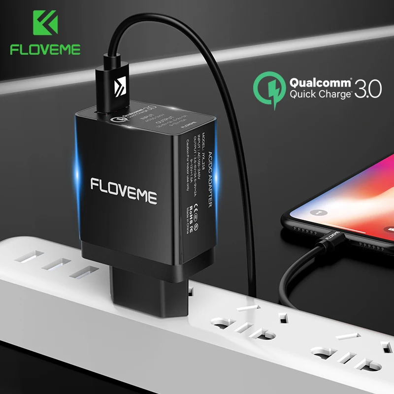 Зарядное устройство FLOVEME USB 5 В 3 А быстрая зарядка 0 стандартное зарядное для iPhone