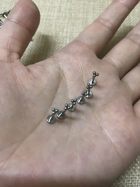 silver Новинка, 16 колец из нержавеющей стали, троица, шариковый винт, Лабрет, трагус, спираль, раковины, хряща, пирсинг, серьги, ювелирные изделия для тела - Окраска металла: silver