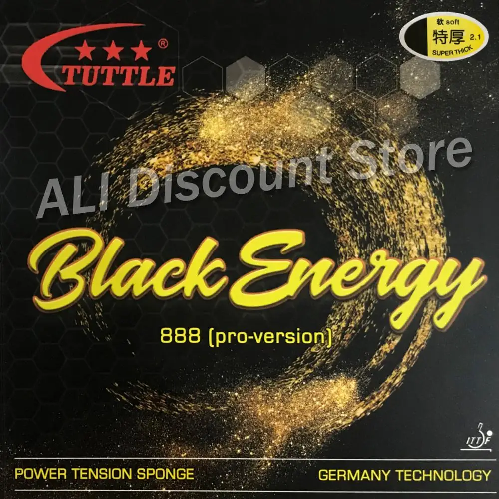Tutle ITTF Black Energy 888 немецкая губка для торта 40 + резина настольного тенниса каучук