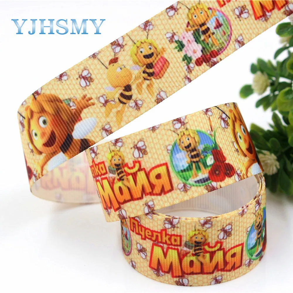 YJHSMY G-18616-474 10 ярдов 25 мм мультфильм печатных grosgrain ленты DIY ручной работы