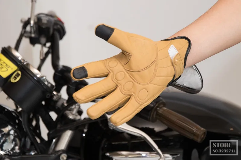 Кожаные Перчатки для мотоциклистов Luva moto queiro Guantes moto cicleta Luvas de moto Ретро перчатки для мотокросса защитное снаряжение