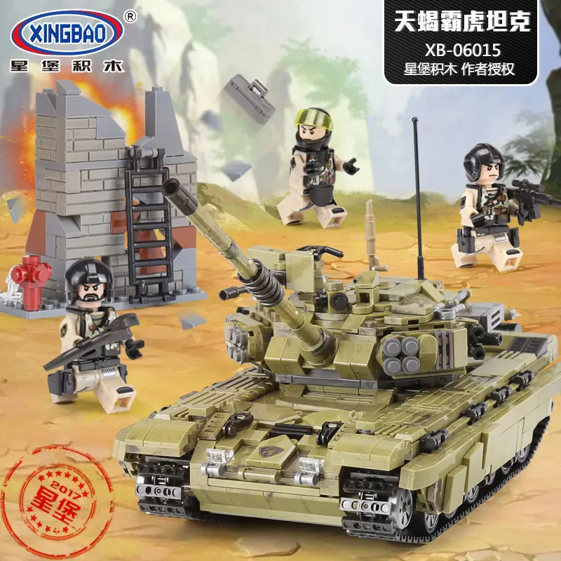 XINGBAO 06015 Военная серия скорпион танк тигр набор строительных блоков Кирпичи игрушки развивающие рождественские подарки