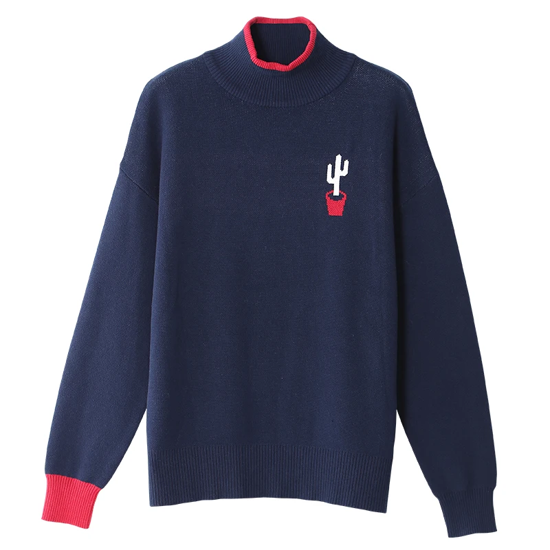 Toyouth Fashion Embroidery Knitting Pullover Casual Streetwear Autumn Winter Sweater Women 2019 Elegant Warm Jumper pull femme | Женская