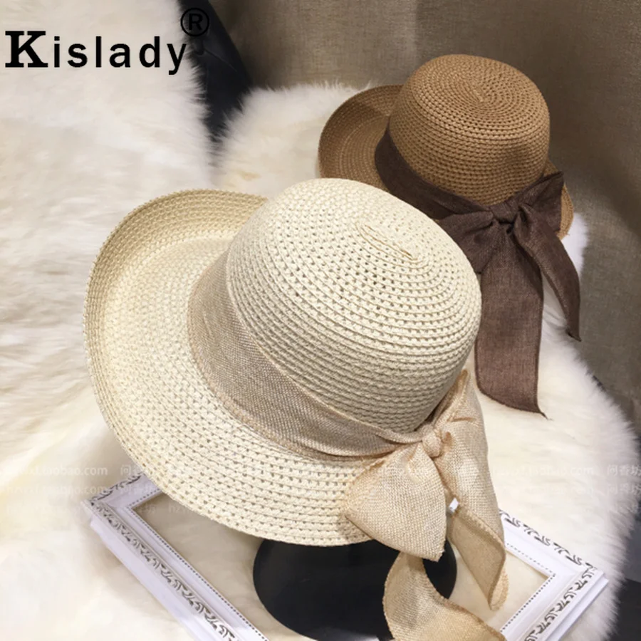 Kislady элегантные модные женские летние кепки с бантом и лентой повседневные Daxie Wild