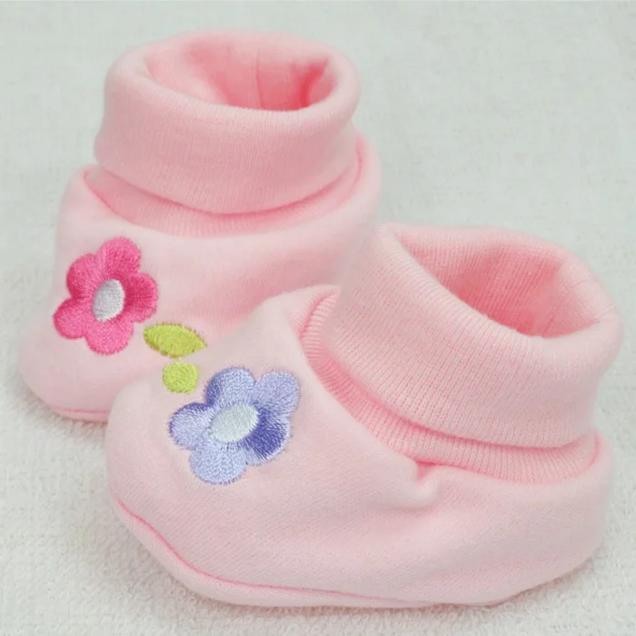 4pcs Newborn Baby Girl Boy Accessories Cotton Hat Cap Mittens Booties Bib Gift Set | Детская одежда и обувь
