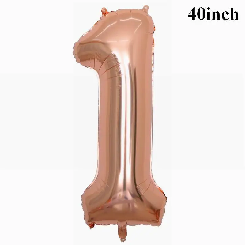 champagne gold 1 Jumbo One/Детские воздушные шары из фольги для мальчиков и девочек, детские вечерние украшения для вечеринки - Цвет: champagne gold 1
