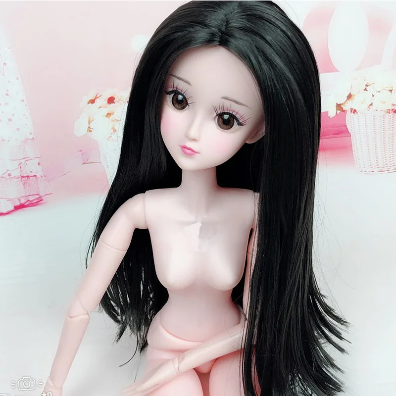 Длинные ресницы кукла 1/3 60 см 20 подвижных суставов Обнаженная форма 3D