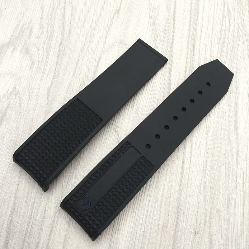 blue word no clasp MERJUST 22 мм резиновый силиконовый ремешок для часов, оригинальное качество, складная Пряжка, ремешок для часов Perfert для Omega Speedmaster, наручные часы - Цвет ремешка: blue word no clasp