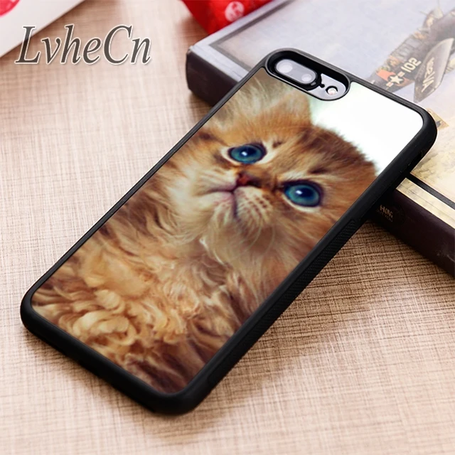 LvheCn чехол для телефона с пушистым котенком iPhone 5 6 6s 7 8 plus X XR XS max 11 12 Pro Samsung Galaxy S7 edge S8
