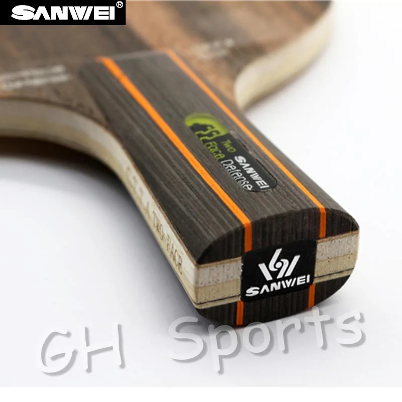 Sanwei TWO FACE (2 Face, Attack & Defence, Ebony & Hinoki Surface) Table Tennis Blade Defense Racket Ping Pong Bat Paddle images - 6