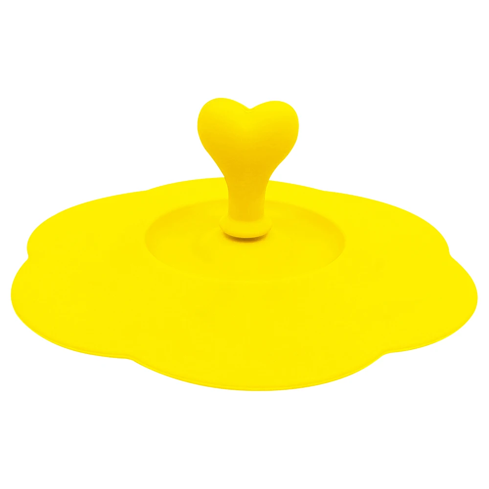 Yellow 1 Pieces ME.FAM 1 шт. милый в форме сердца может зажимать ложку крышка чашки 10,5 см силиконовый уплотнитель для пыли крышка для стеклянной керамической пластиковой кружки - Цвет: Yellow 1 Pieces