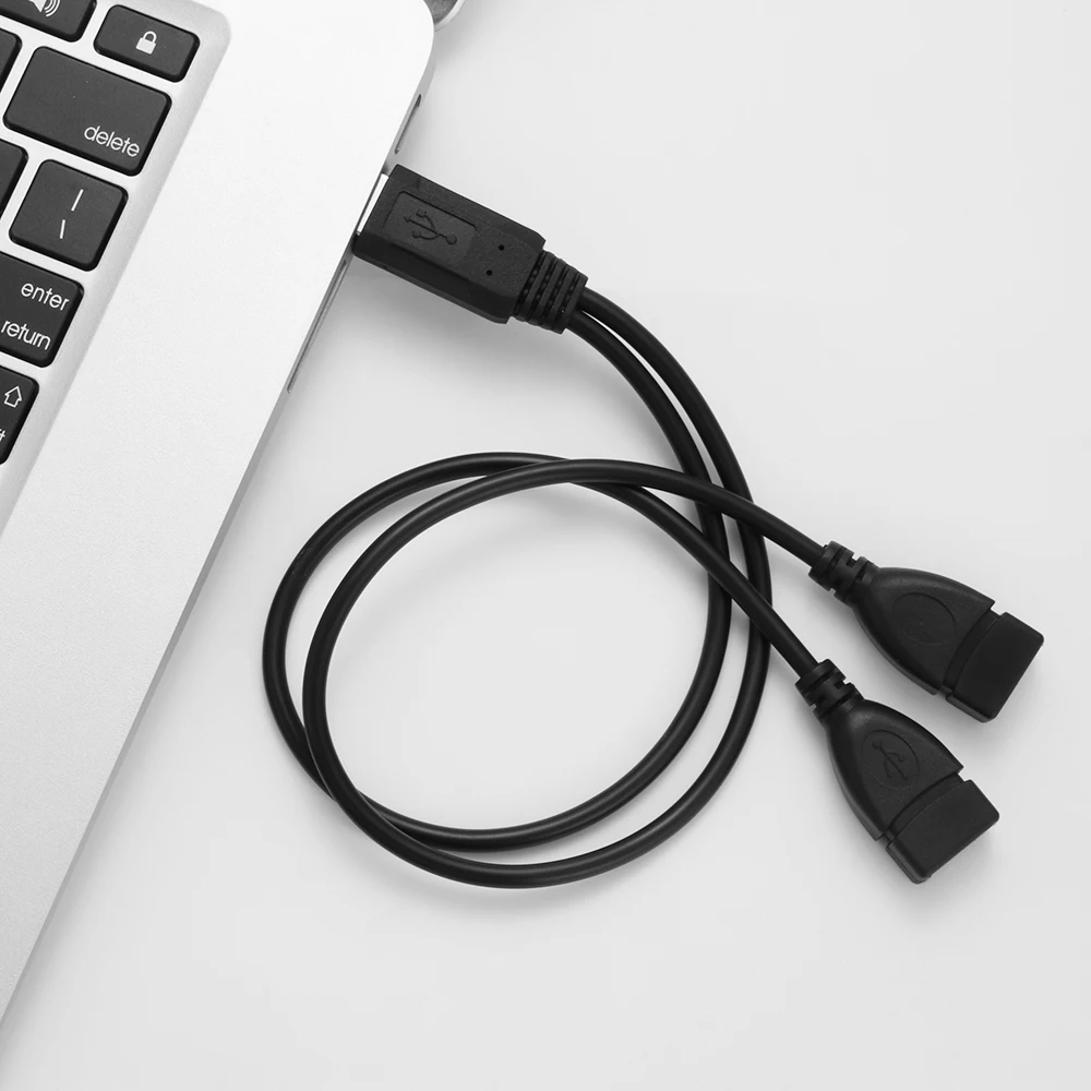 Переходник USB 2 0 A Male Dual Female Jack Y сплиттер концентратор практичный