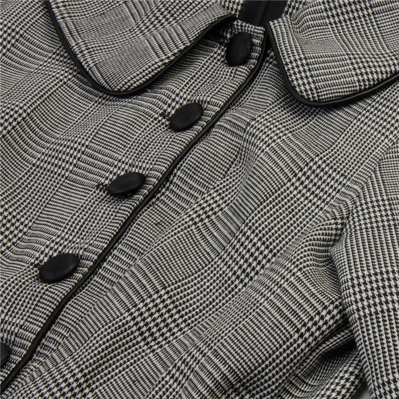 Новинка женское модное облегающее платье с клетчатым принтом и кукольным