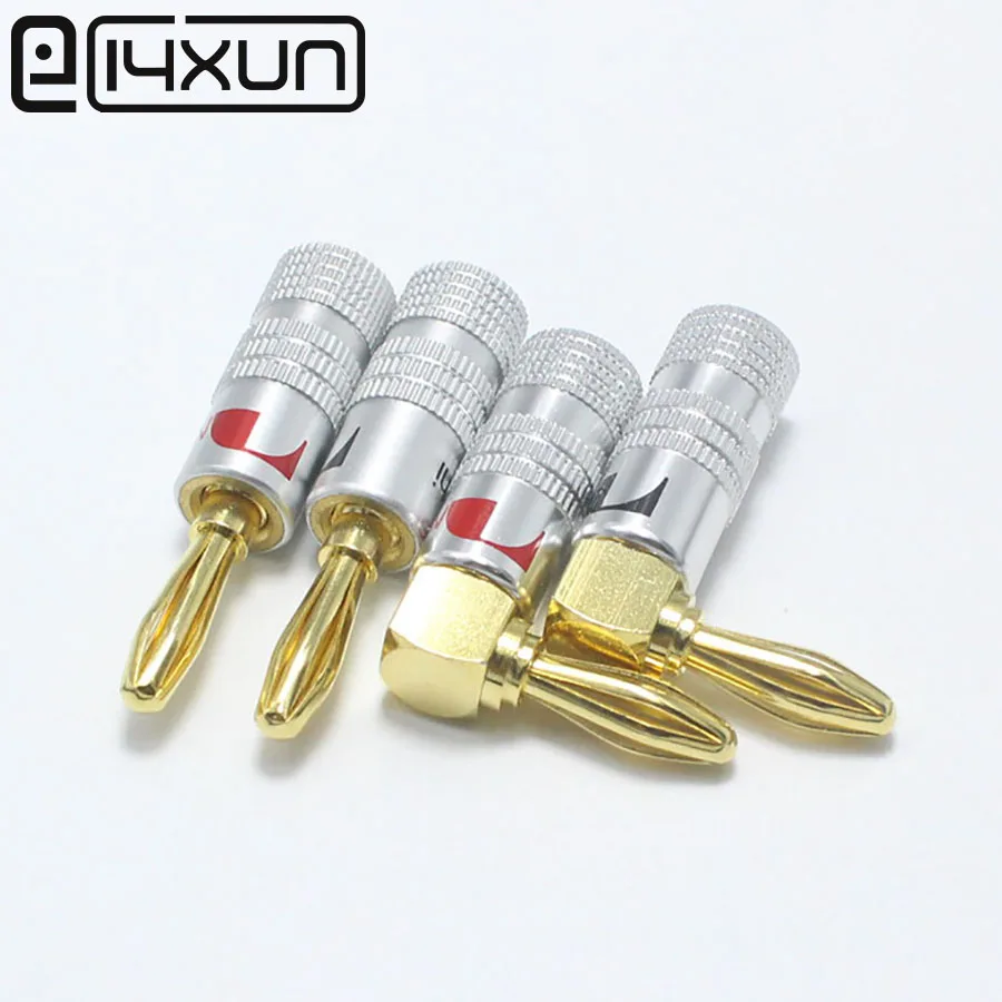 EClyxun 1 шт. 90 градусов/180 градусов 4 мм динамик НАКАМИЧИ Банановый штекер для видео 24K