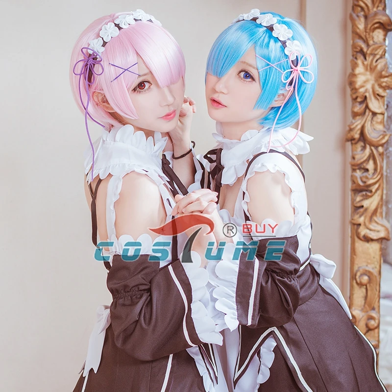 Костюм Rem 2016 из аниме Re:Zero Life in a костюм для косплея Ram платье горничной на