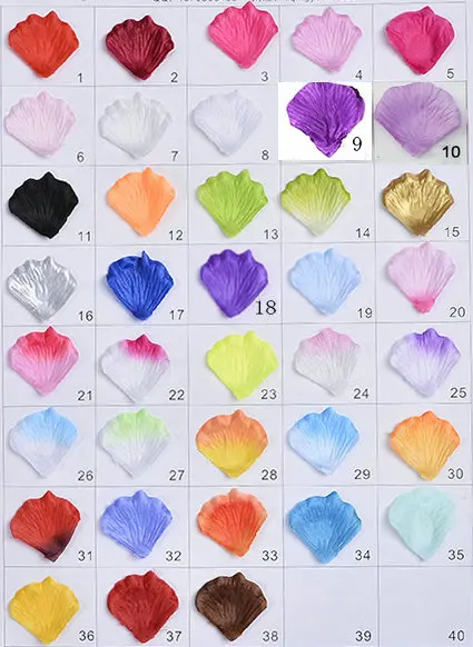 Бесплатная доставка 2000 шт./лот фиолетовые и белые шелковые лепестки роз для