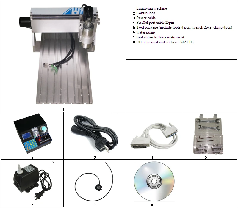 CNC 6040 engraving machine 3axis wood router pcb milling mach3 control with handwheel function | Инструменты